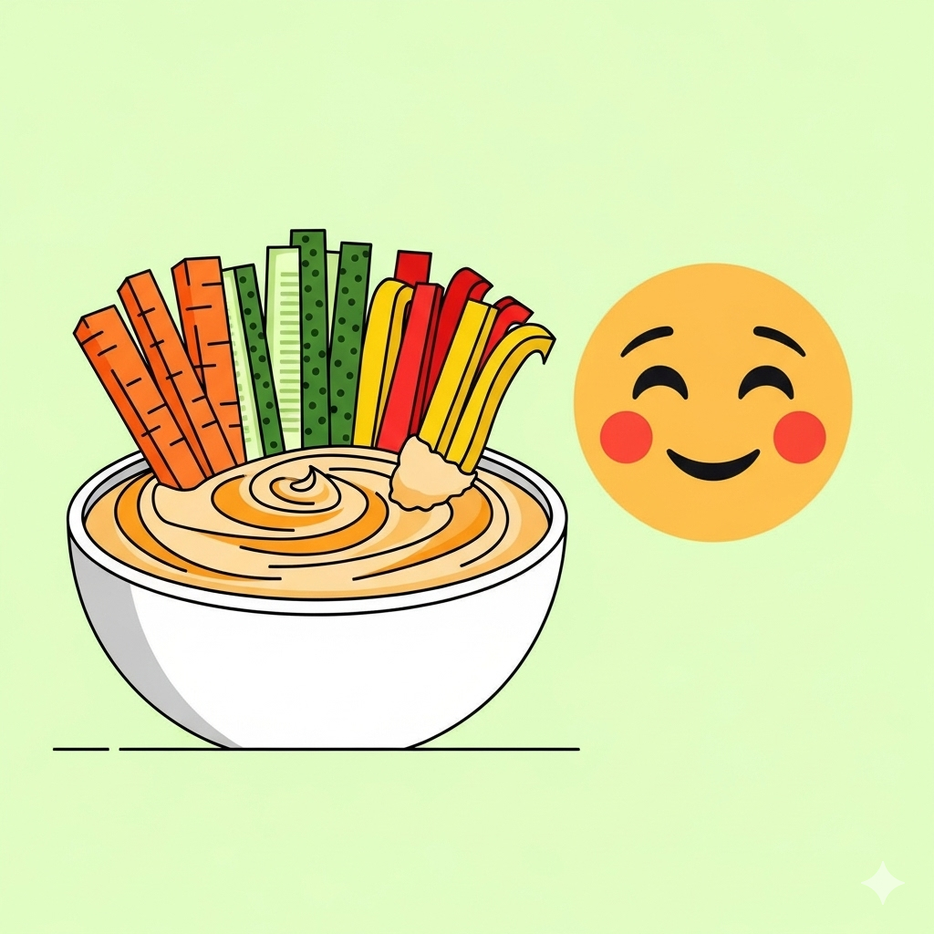 Zdrowa przekąska na PMS – hummus z ciecierzycy bogaty w witaminę B6.