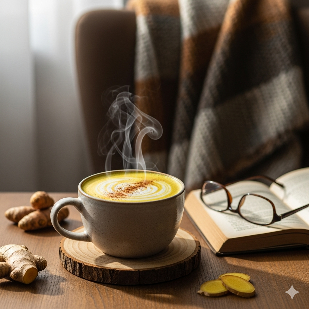 Ciepły, przeciwzapalny napój pomagający złagodzić dolegliwości przed okresem.